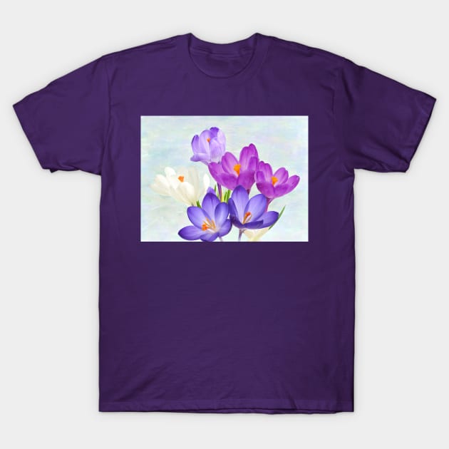 Spring Crocus Flowers T-Shirt by lauradyoung